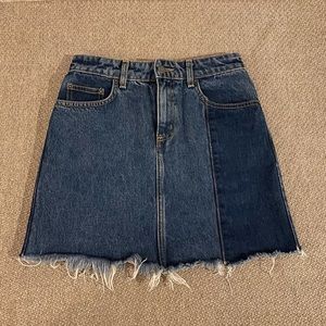 LF Carmar Denim Two Tone High Waisted Skirt